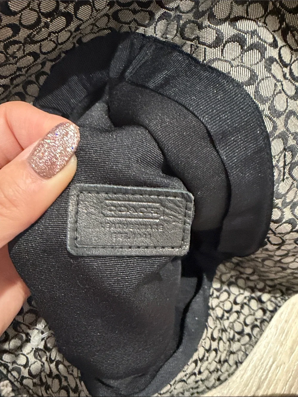 Coach Signature Logo Bucket Hat with Black Belt Accent